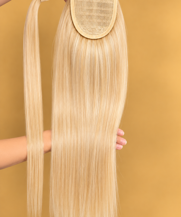 Blonde Straight Warp Around Ponytail