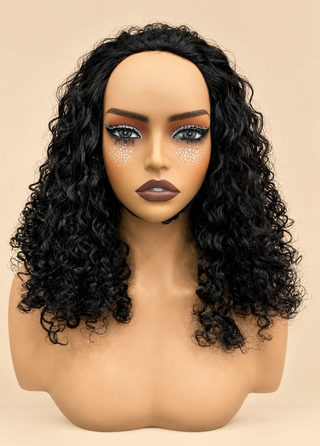 Italian Curly Flip Over Half Wig
