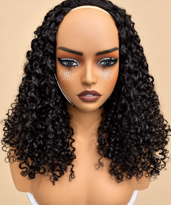 Pixie Curly Flip Over Half Wig