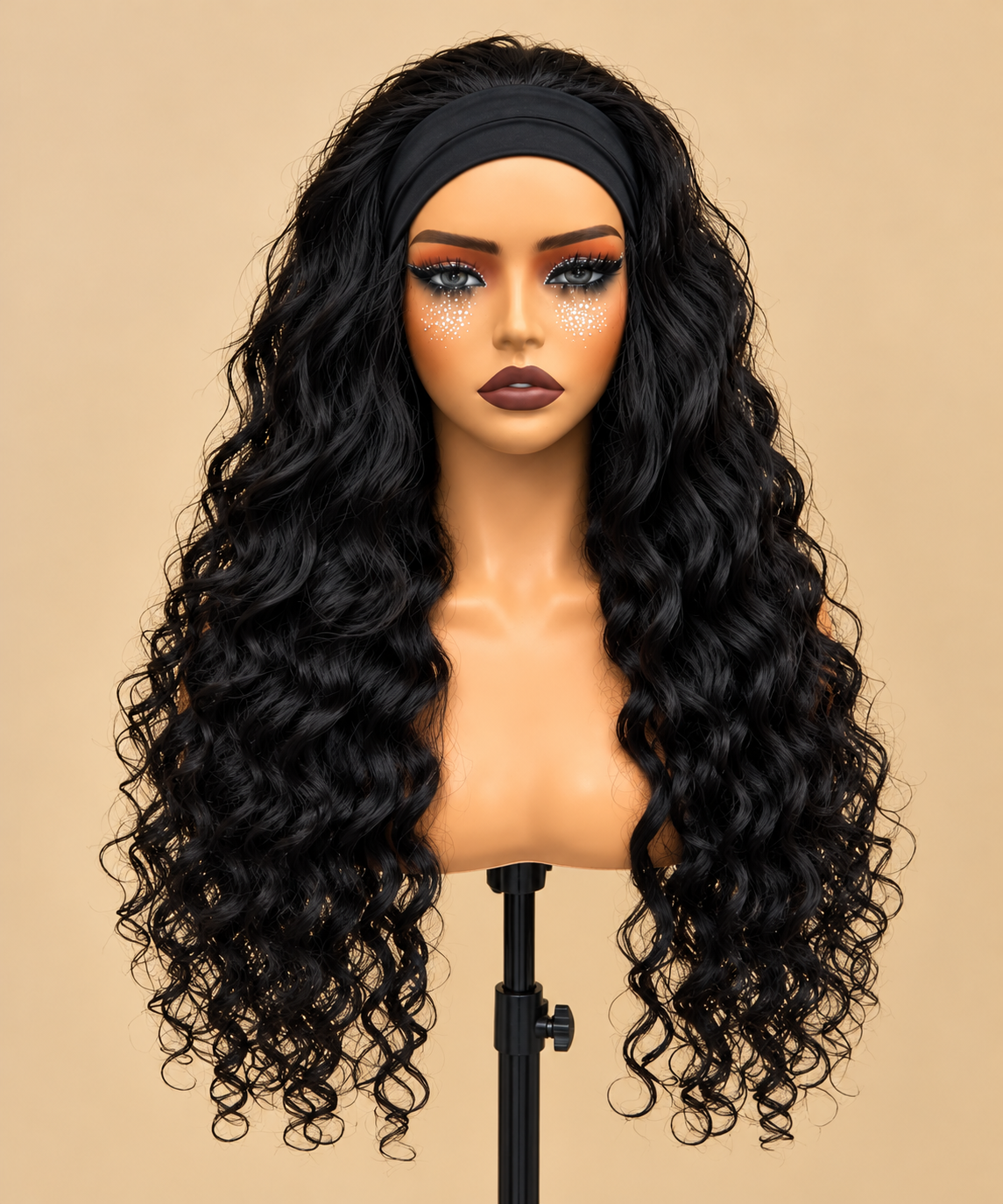 Indian Curly Headband Wig