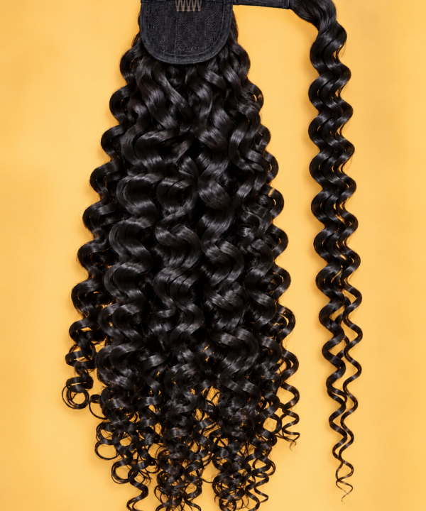 Deep Curly Warp Around Ponytail
