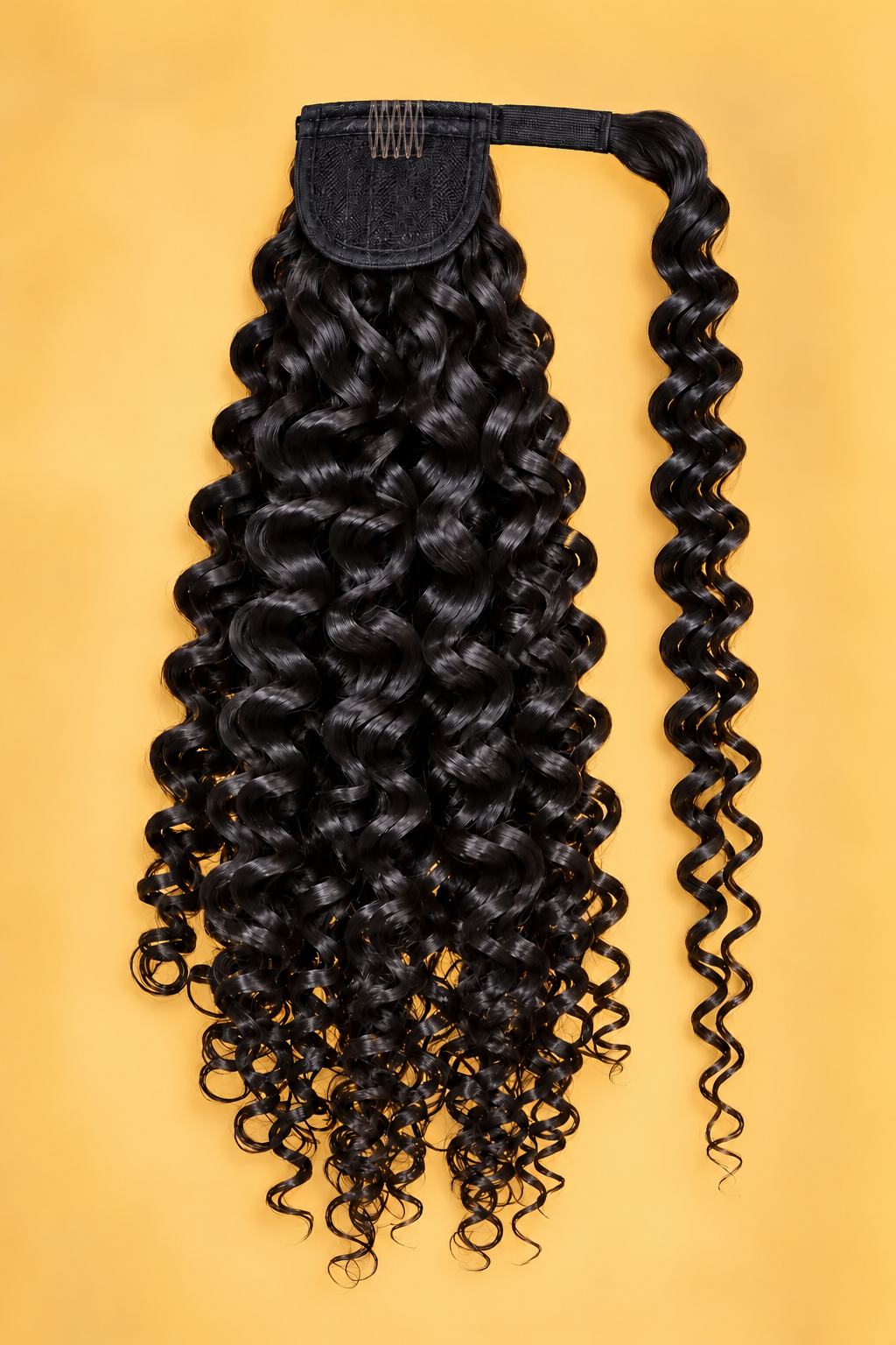 Deep Curly Warp Around Ponytail