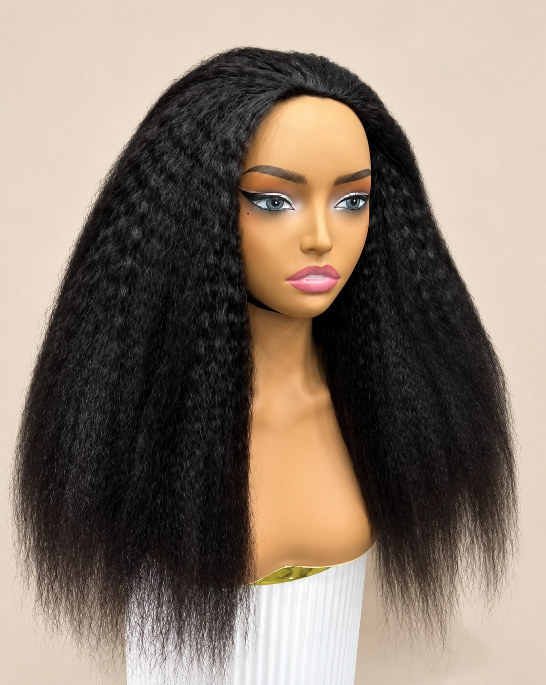 Kinky Straight Flip Over Half Wig